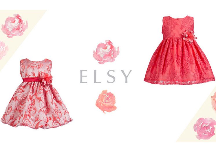 Full color Outfits: coral shade colours Elsy kidswear